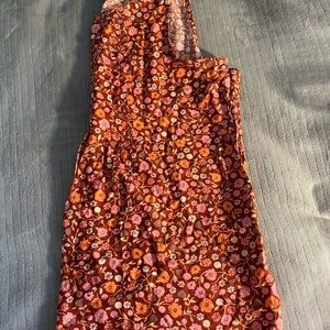 Pintuck Splitneck Sleeveless Top - Marrón Floral